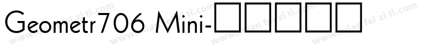 Geometr706 Mini字体转换